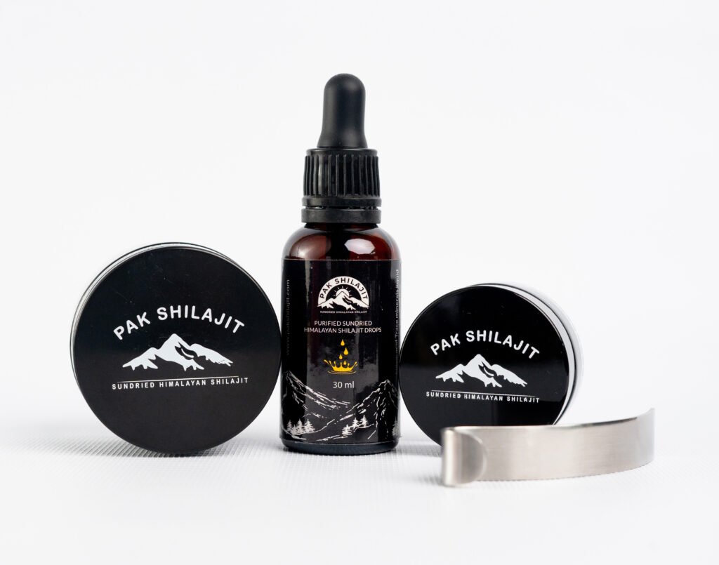 himalayan shilajit liquid drops and shilajit resin