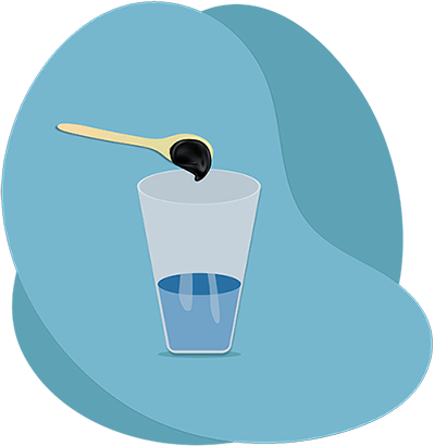 mix shilajit in water glass